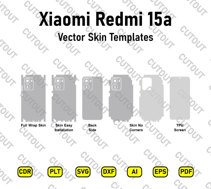 Xiaomi Redmi 15a Vector Skin Cut Files