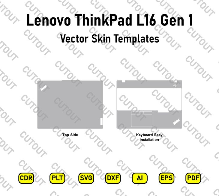 Lenovo ThinkPad L16 Gen 1 Vector Skin Cut Files