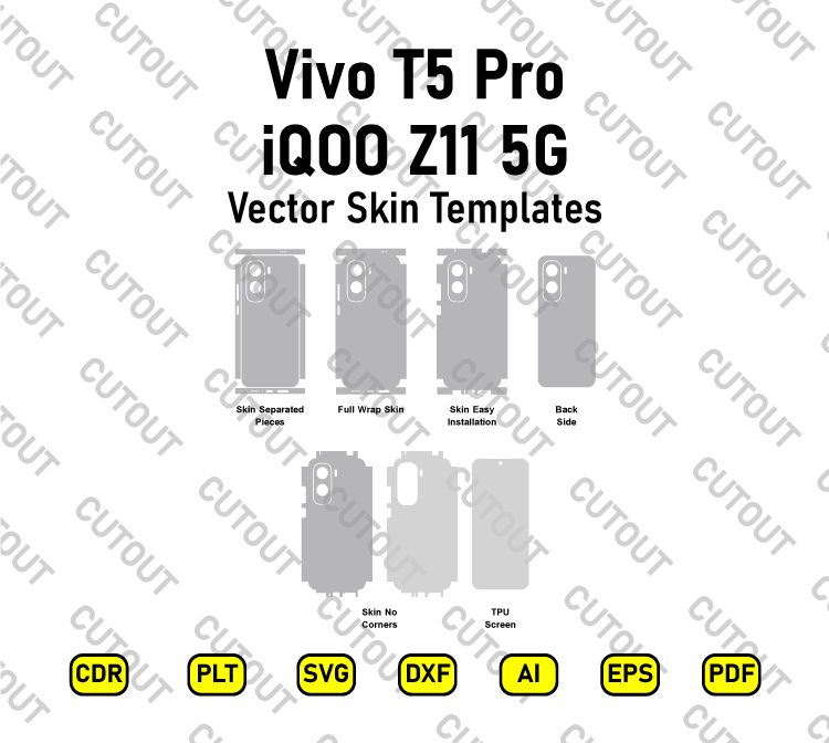 Vivo T5 Pro/ iQOO Z11 5G Vector Skin Cut Files