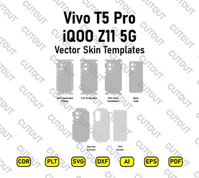 Vivo T5 Pro/ iQOO Z11 5G Vector Skin Cut Files