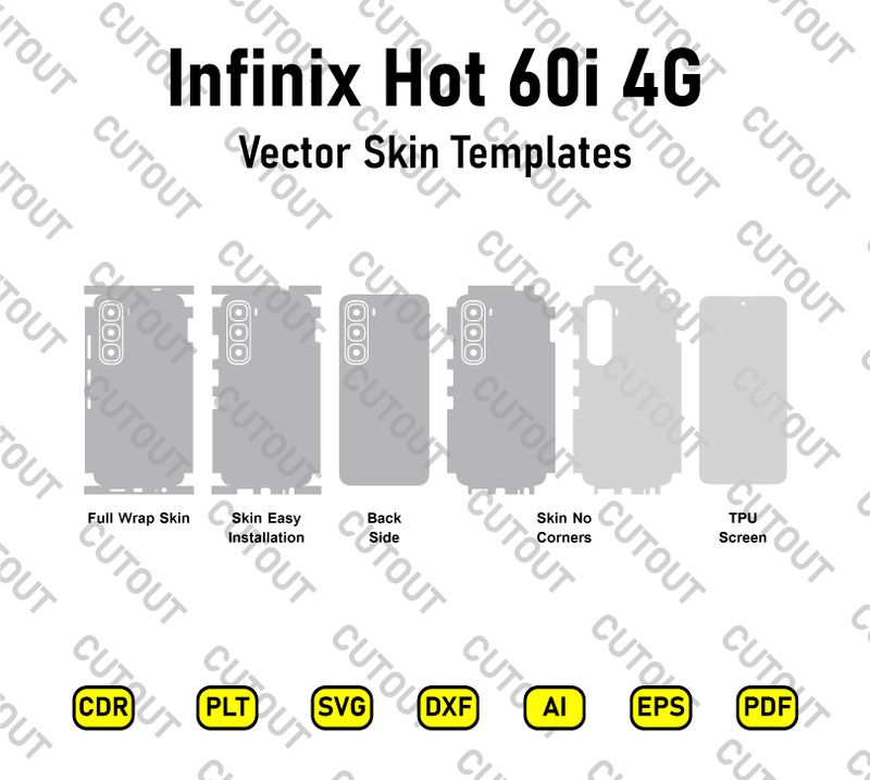 Infinix Hot 60i 4G Vector Skin Cut Files