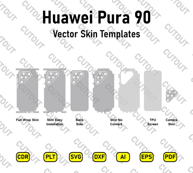 Huawei Pura 90 Vector Skin Cut Files