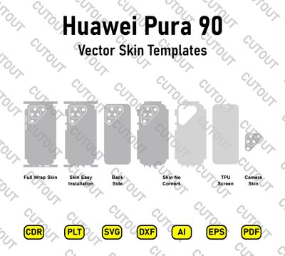 Huawei Pura 90 Vector Skin Cut Files
