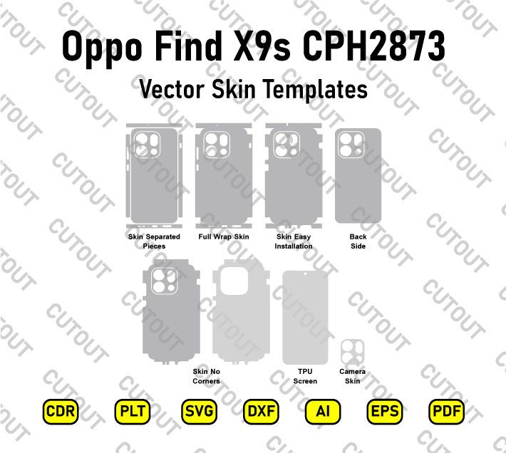Oppo Find X9s CPH2873 Vector Skin Cut Files
