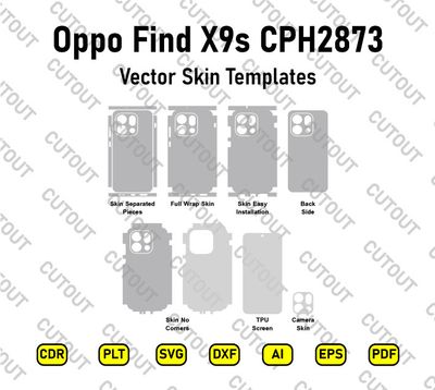 Oppo Find X9s CPH2873 Vector Skin Cut Files