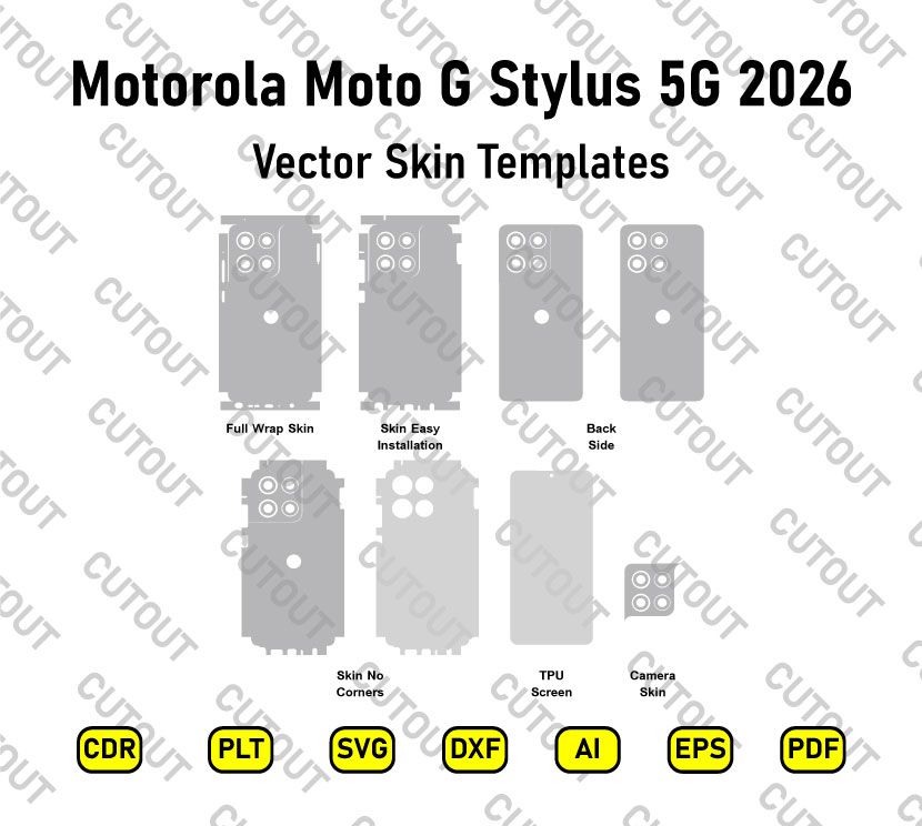 Motorola Moto G Stylus 5G 2026 Vector Skin Cut Files