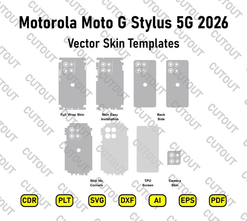 Motorola Moto G Stylus 5G 2026 Vector Skin Cut Files