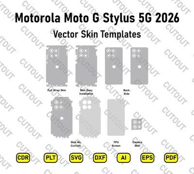 Motorola Moto G Stylus 5G 2026 Vector Skin Cut Files