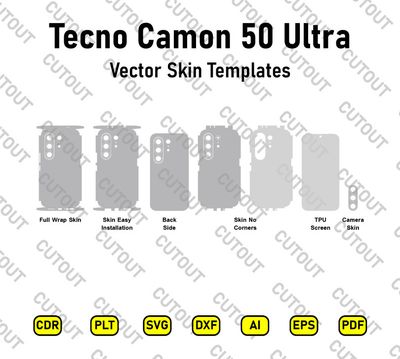 Tecno Camon 50 Ultra Vector Skin Cut Files