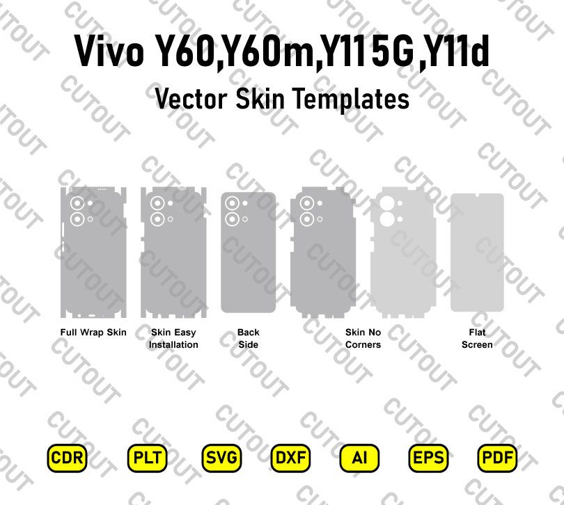 Vivo Y60m-Y60-Y11 5G-Y11d Vector Skin Cut Files