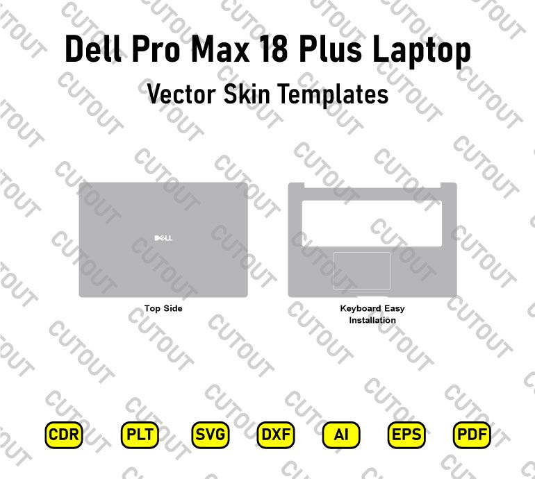 Dell Pro Max 18 Plus Laptop Vector Skin Cut Files