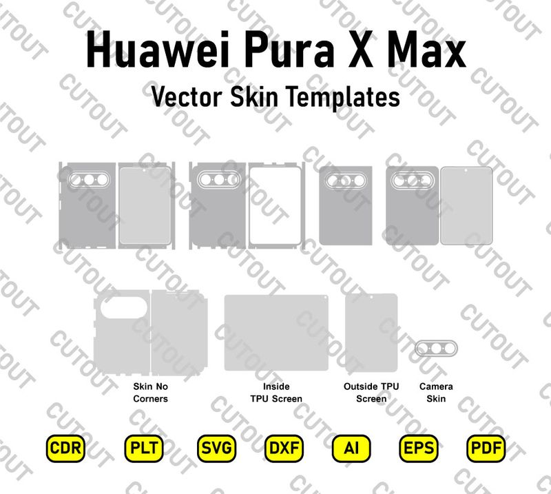 Huawei Pura X Max Vector Skin Cut Files