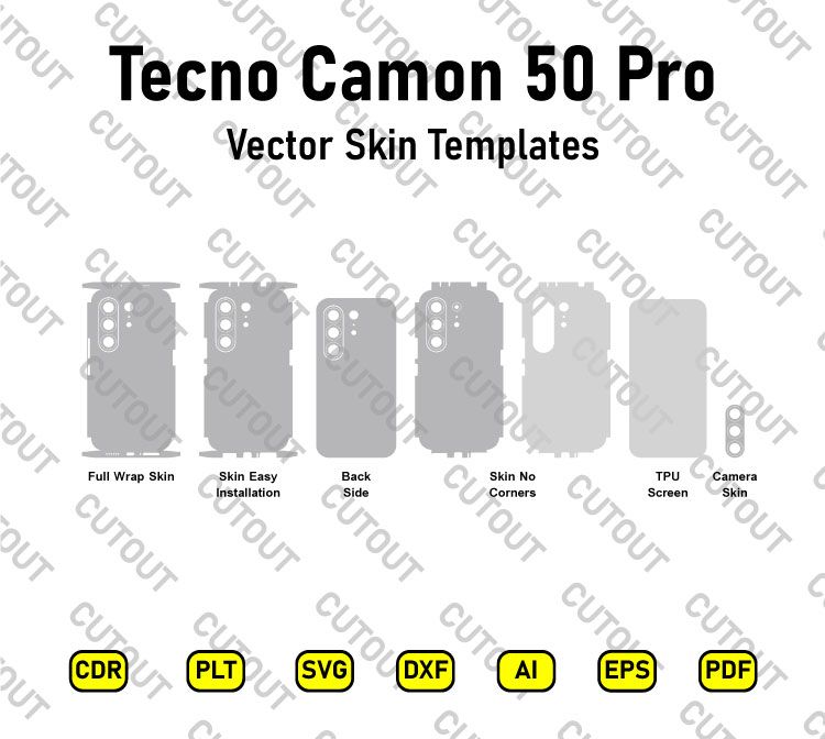 Tecno Camon 50 Pro Vector Skin Cut Files