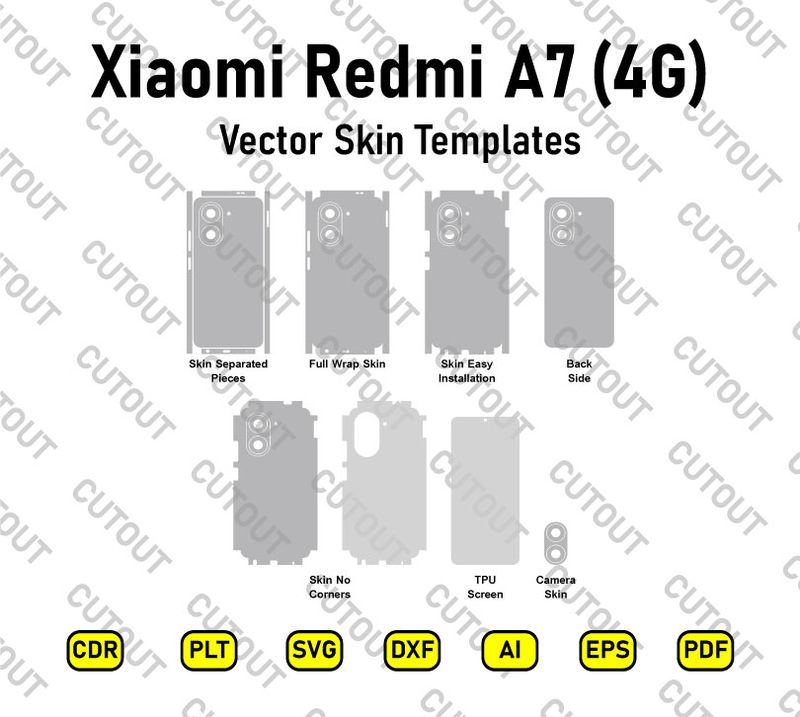 Xiaomi Redmi A7 4G Vector Skin Cut Files