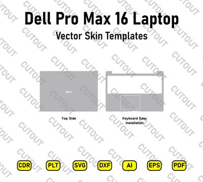 Dell Pro Max 16 Laptop Vector Skin Cut Files