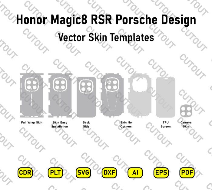 Honor Magic8 RSR Porsche Design Vector Skin Cut Files