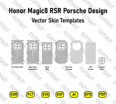 Honor Magic8 RSR Porsche Design Vector Skin Cut Files