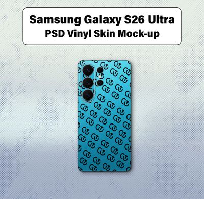 Samsung Galaxy S26 Ultra PSD Vinyl Skin Mock-up