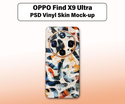 PSD Vinyl Skin Mock-up For Oppo Find X9 Ultra
