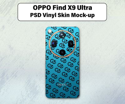 PSD Vinyl Skin Mock-up For Oppo Find X9 Ultra