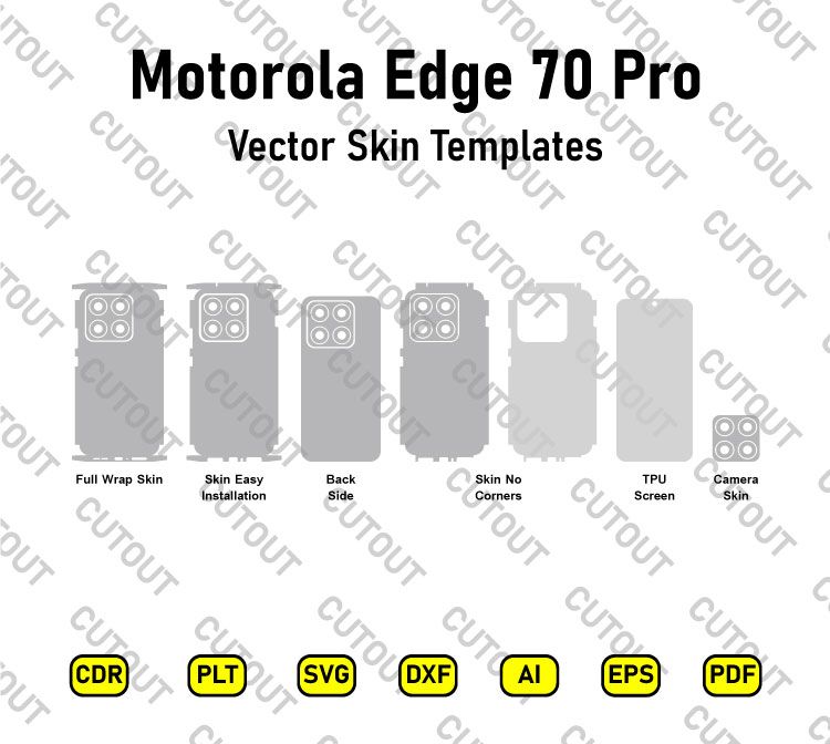 Motorola Edge 70 Pro Vector Skin Cut Files