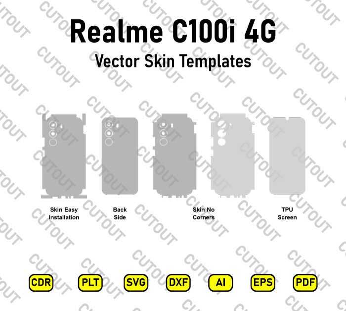 Realme C100i 4G RMX5377 Vector Skin Cut Files