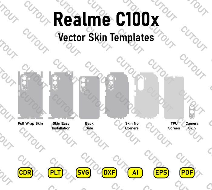 Realme C100x Vector Skin Cut Files