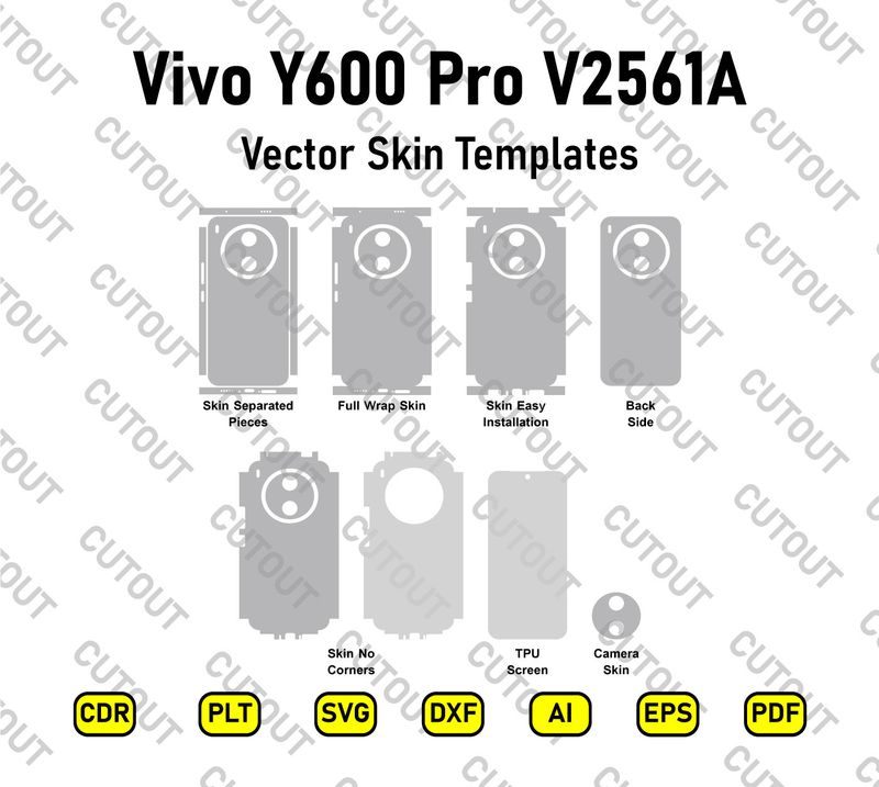 Vivo Y600 Pro V2561A Vector Skin Cut Files