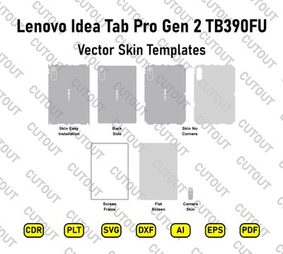 Lenovo Idea Tab Pro Gen 2 TB390FU Vector Skin Cut Files