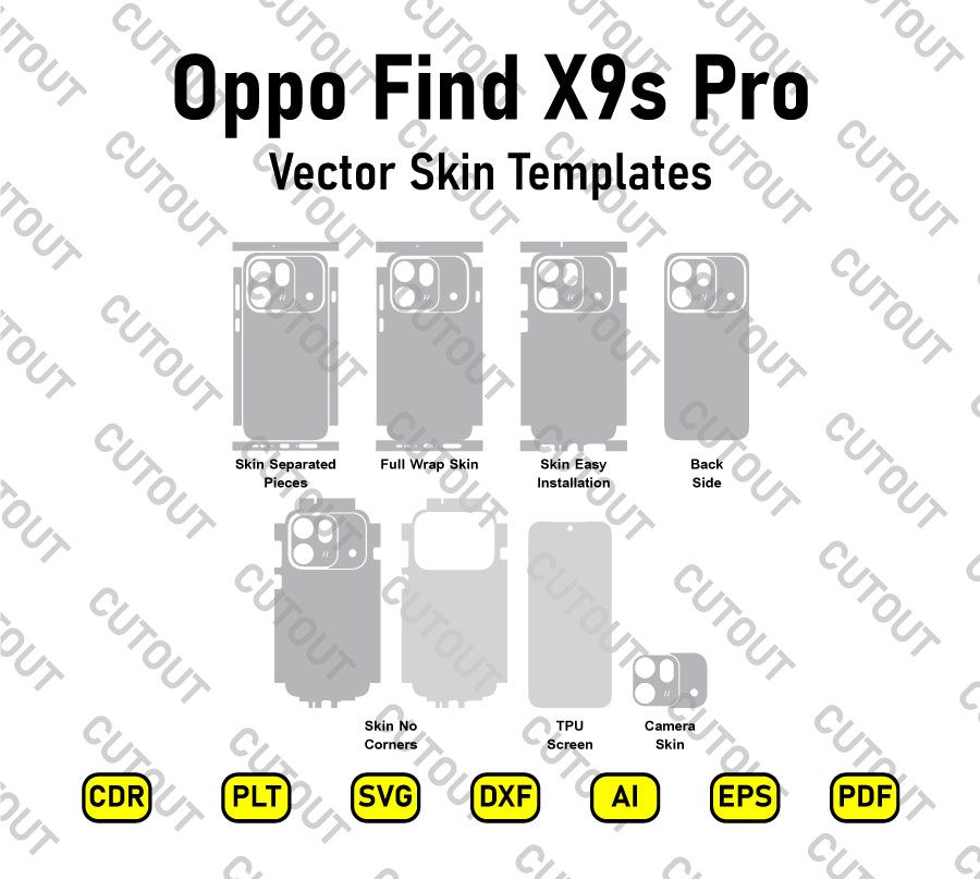 Oppo Find X9s Pro Vector Skin Cut Files