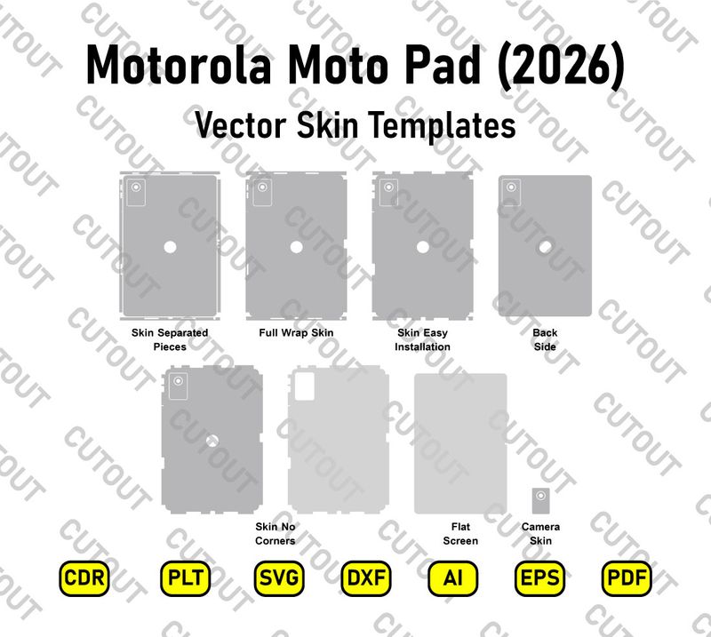 Motorola Moto Pad (2026) Vector Skin Cut Files