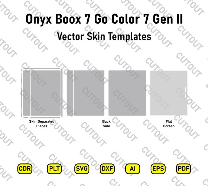 Onyx Boox 7 Go Color 7 Gen II Drawing Tab Vector Skin Cut Files