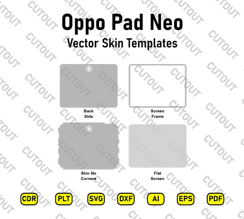Oppo Pad Neo Vector Skin Cut Files