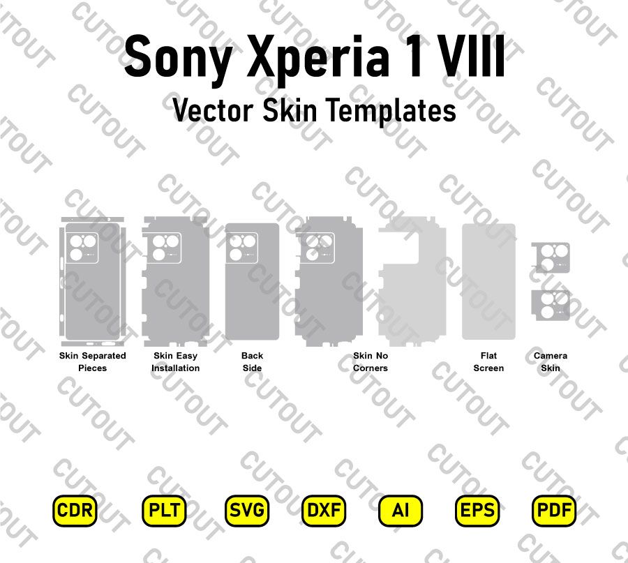 Sony Xperia 1 VIII Vector Skin Cut Files
