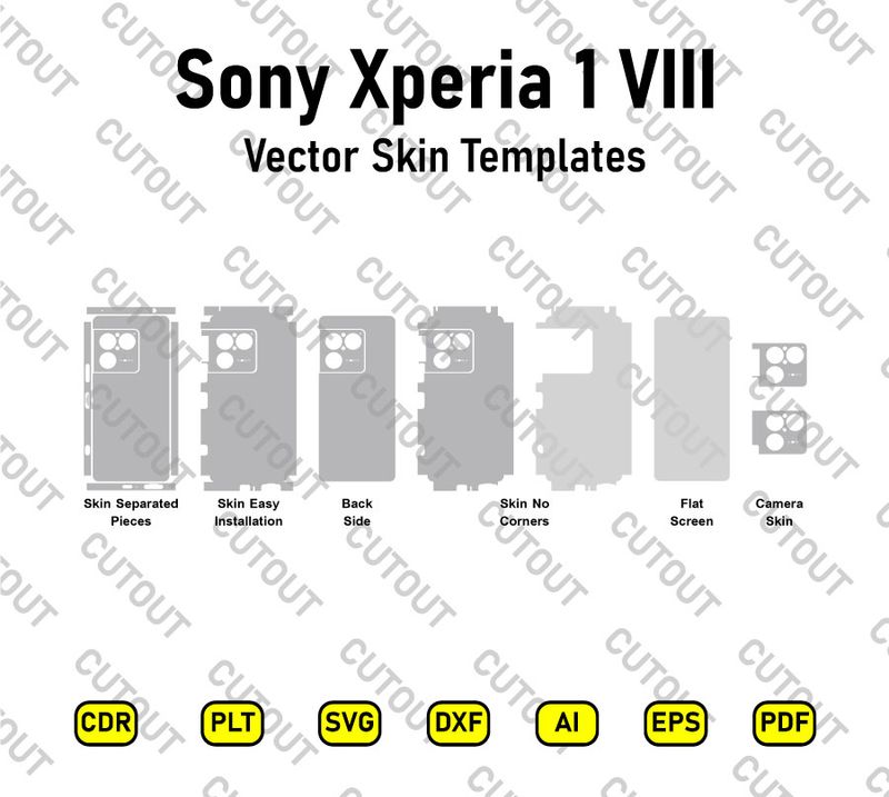 Sony Xperia 1 VIII Vector Skin Cut Files