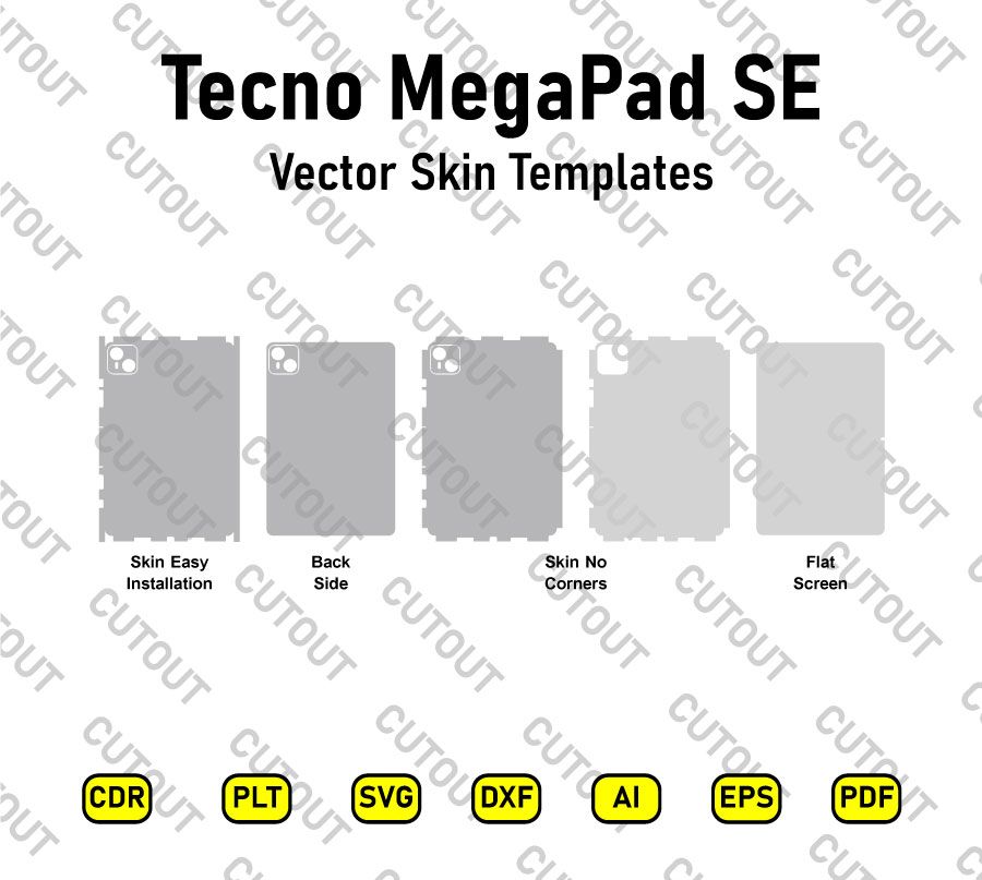 Tecno Megapad SE Vector Skin Cut Files