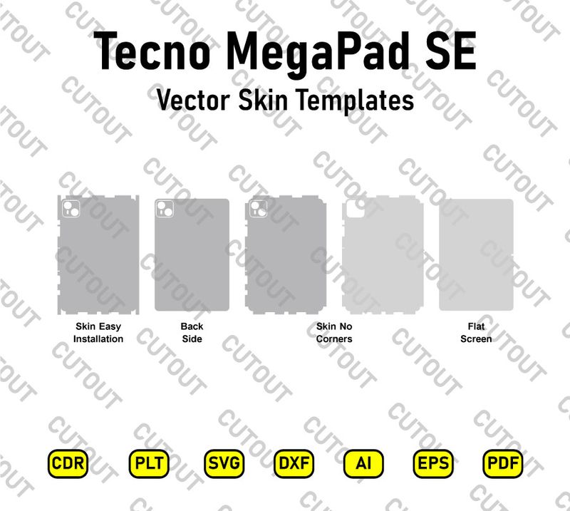Tecno Megapad SE Vector Skin Cut Files