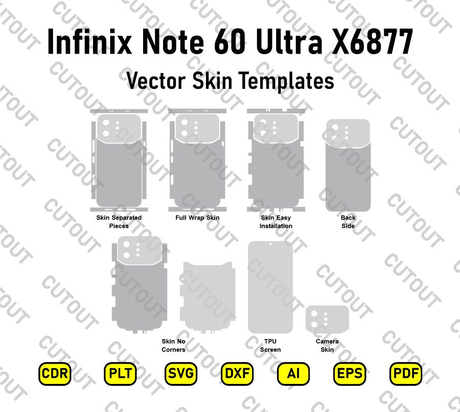 Infinix Note 60 Ultra X6877 Vector Skin Cut Files