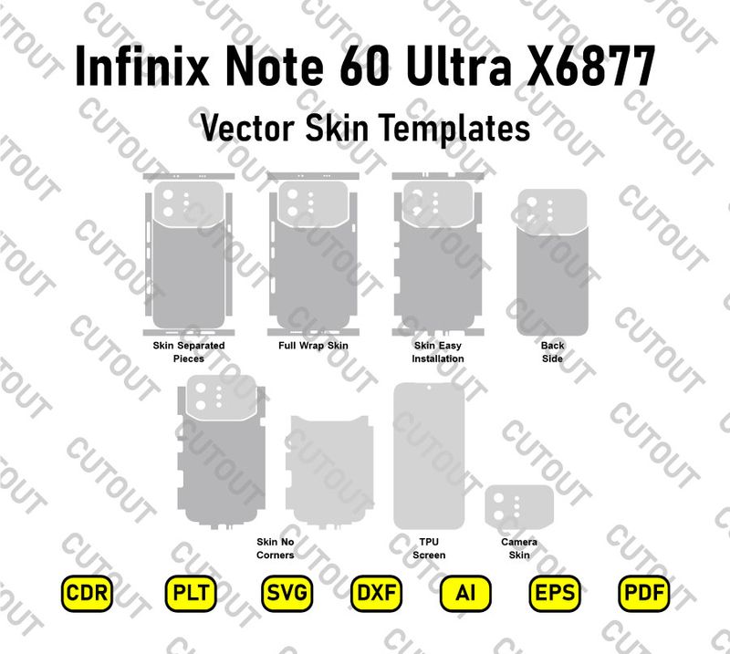 Infinix Note 60 Ultra X6877 Vector Skin Cut Files