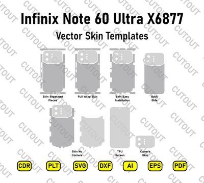 Infinix Note 60 Ultra X6877 Vector Skin Cut Files