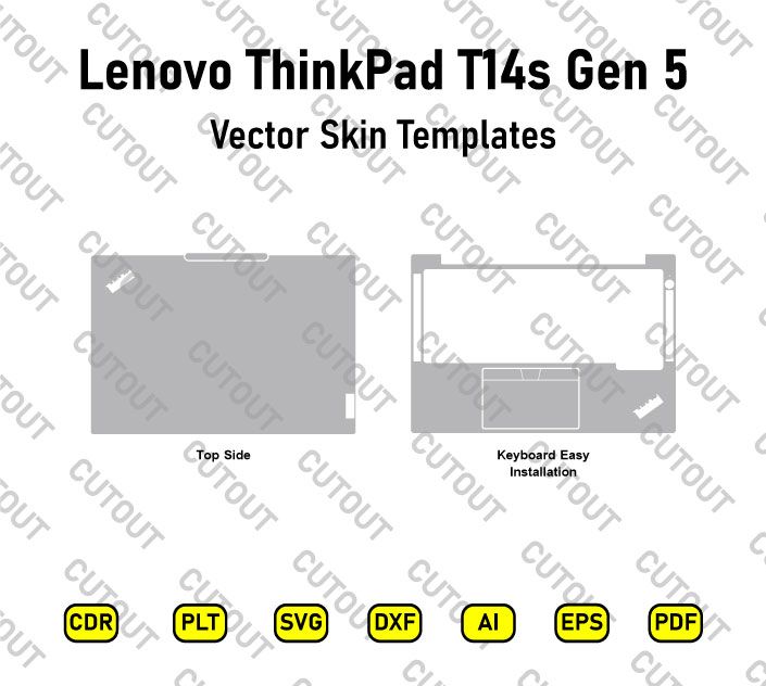 Lenovo ThinkPad T14s Gen 5 Vector Skin Cut Files