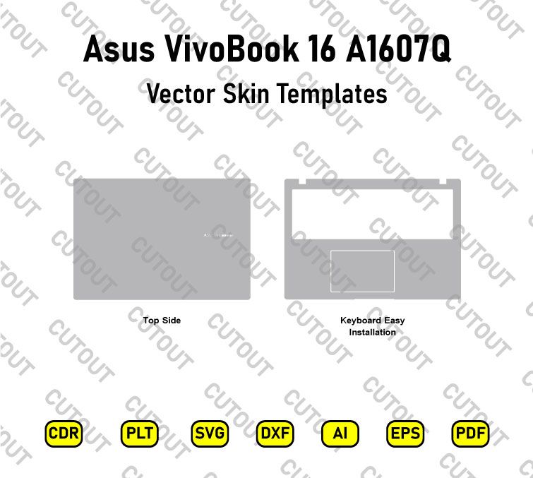 Asus VivoBook 16 A1607Q Vector Skin Cut Files