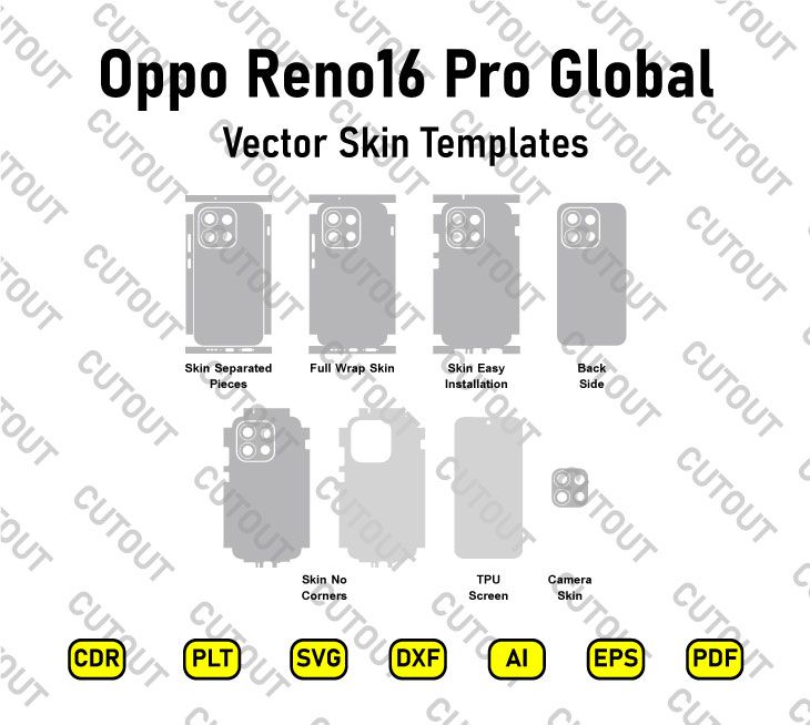Oppo Reno16 Pro Global Vector Skin Cut Files