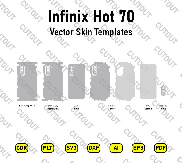 Infinix Hot 70 Vector Skin Cut Files