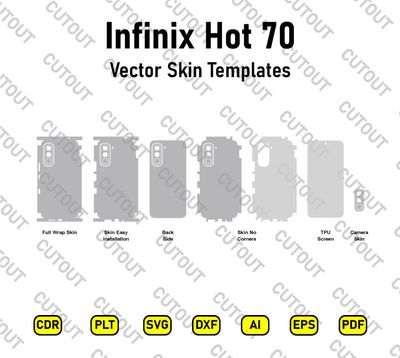 Infinix Hot 70 Vector Skin Cut Files