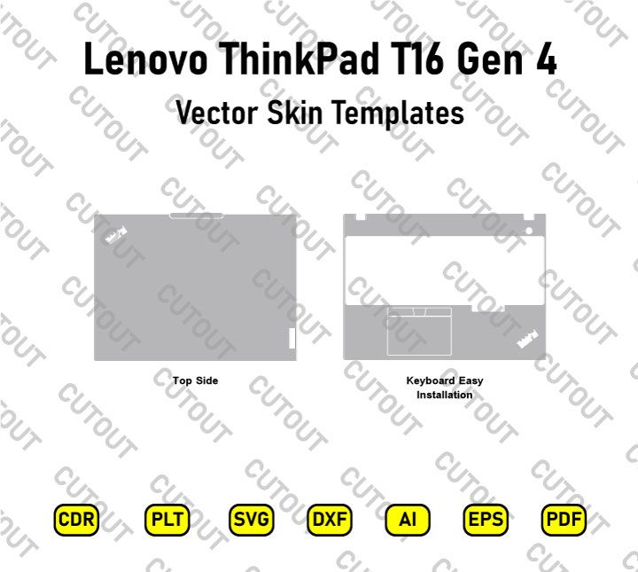 Lenovo ThinkPad T16 Gen 4 Vector Skin Cut Files