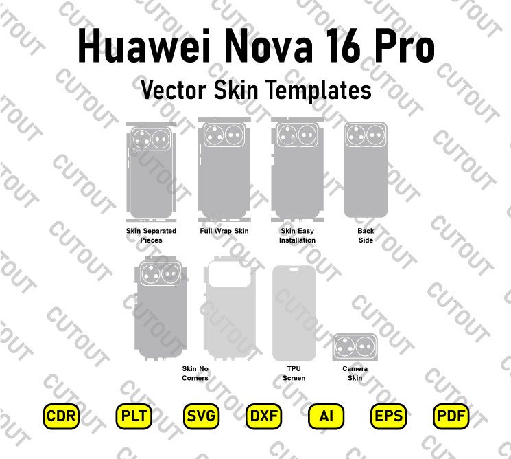 Huawei Nova 16 Pro Vector Skin Cut Files