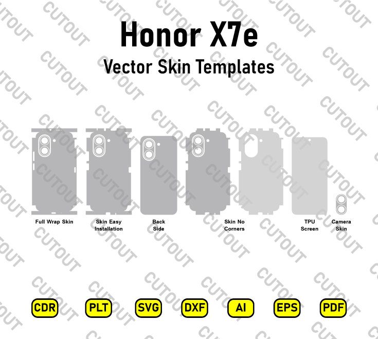 Honor X7e Vector Skin Cut Files