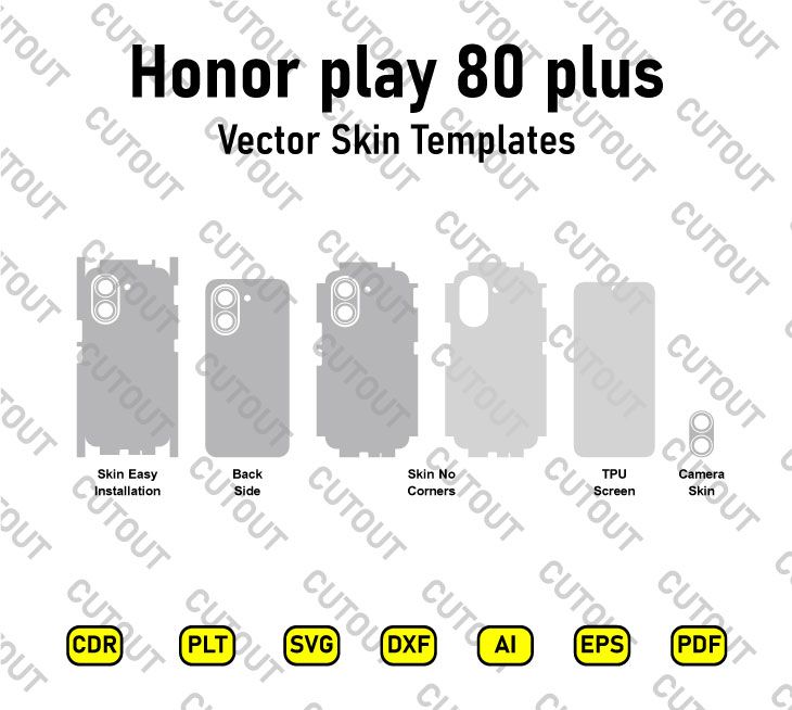 Honor play 80 plus Vector Skin Cut Files