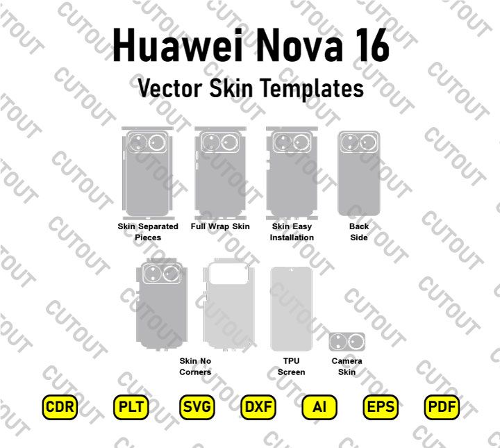 Huawei Nova 16 Vector Skin Cut Files